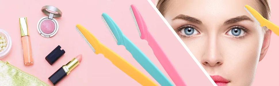 FEPITO 20Pcs Eyebrow Razor Shaper Shavers Trimmers for Women and Men Face Hair Removers Multipurpose Exfoliating Face Razor - product information 4