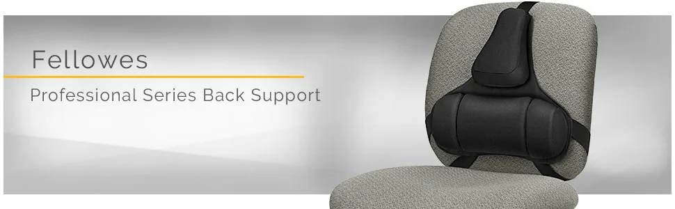 Fellowes Professional Series Back Support, Black (8037601) - back support, back rest, back rests, backrest, backrests, fellowes, ergo, ergonomics
