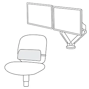 Fellowes Professional Series Back Support, Black (8037601) - workspace wellness, workspace, wellness, desk, office, desktop, ergo, ergonomics, fellowes, cube