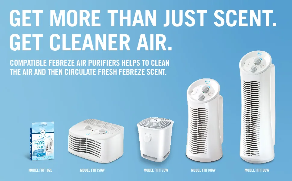 Febreze Linen & Sky Air Purifier Scent Refill Cartridge, 2-Pack, White, 2 per Pack Linen & Sky Refill Cartridge - Febreze