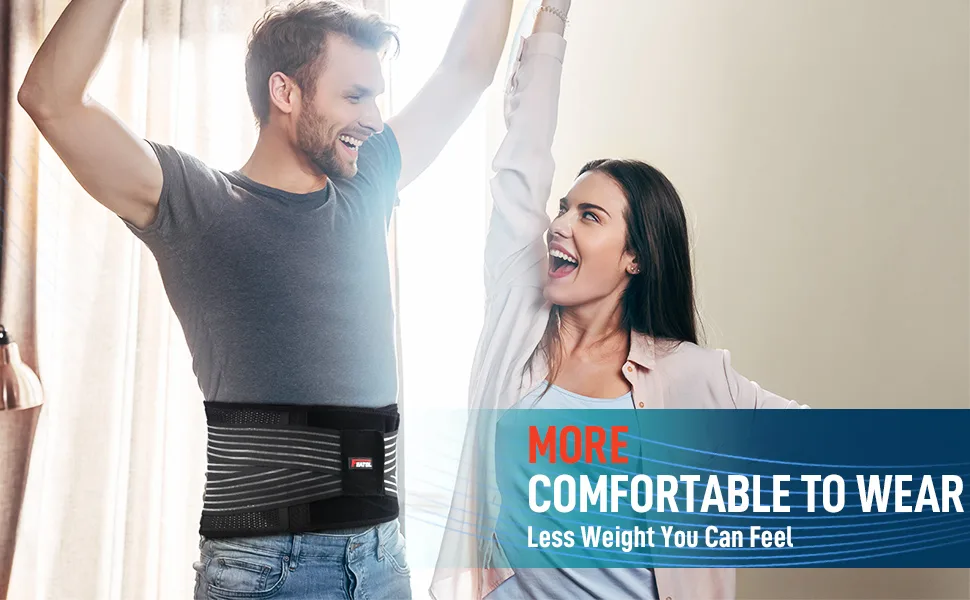 FEATOL Back Brace for Lower Back Pain, Adjustable Back Support Belt for Men & Women, Lower Back Brace for Heavy Lifting & Work, Sciatica Scoliosis Pain Relief (M) Medium - product information 7