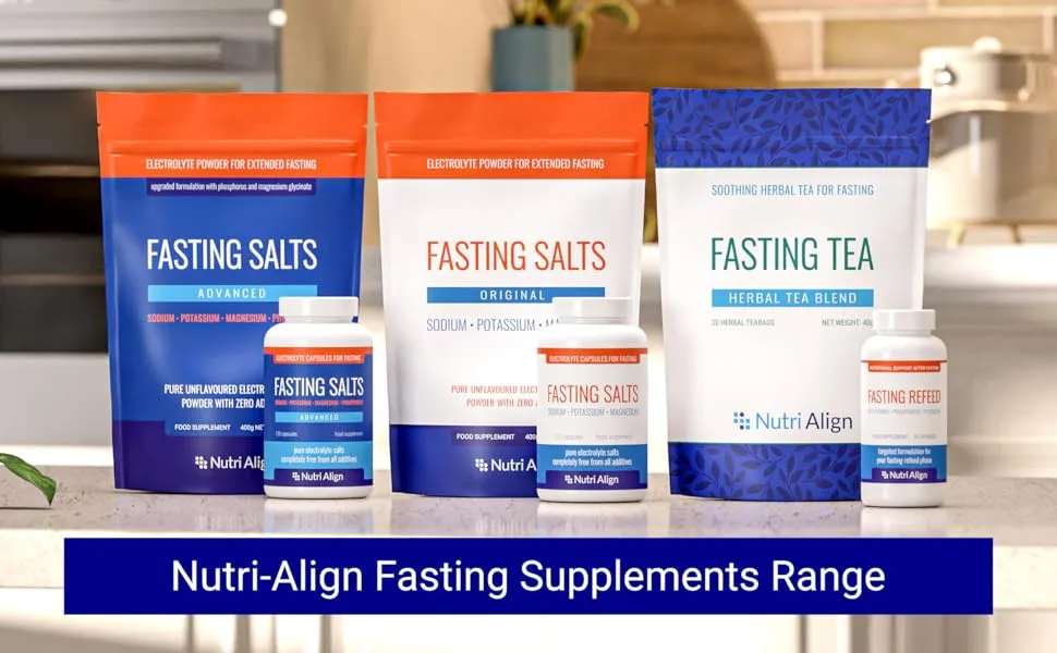 Fasting Salts: Sodium, Potassium, Magnesium. Pure, Unflavoured Electrolyte Powder with Zero Additives. Fasting Electrolyte Supplement from Nutri-Align Fasting Range. 400g. - Nutri-Align-Fasting-Range-Kitchen