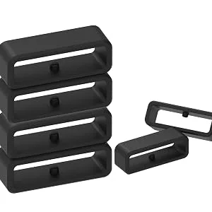Fastener Rings Compatible with Garmin Forerunner 935 945 Bands Silicone Connector Security Loop Keepers Ring for Forerunner 935 Replacement Band (6-Black+Red) - product information 5