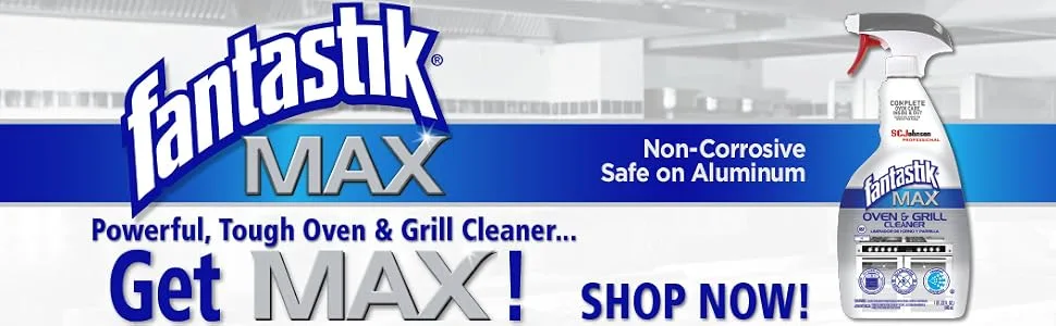 Fantastik Max Oven & Grill Cleaner Spray, Cleans Inside and Out, 32 Fl Oz 32 Fl Oz (Pack of 1) - Fantastik Max