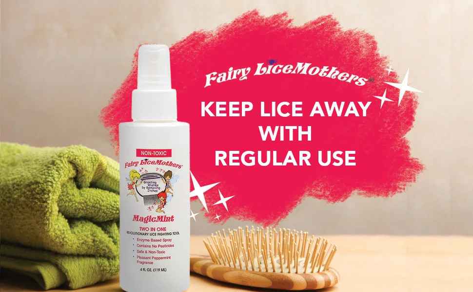 Fairy LiceMothers MagicMint Lice Repellent for Head Lice Treatment (8 Fl Oz (Pack of 1)) - REGULAR USE