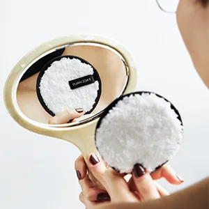 Face Halo | Reusable Makeup Remover Pads, Round Makeup Remover Pads for Heavy Makeup & Masks - Microfiber Makeup Remover Wipes for Mascara, Eye Shadow, Foundation (PRO) - face halo