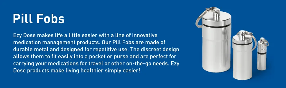 Ezy Dose Pill Packs | Pill and Vitamin Organizer Pouches | 100 Count | Disposable - ezy dose pill fobs description