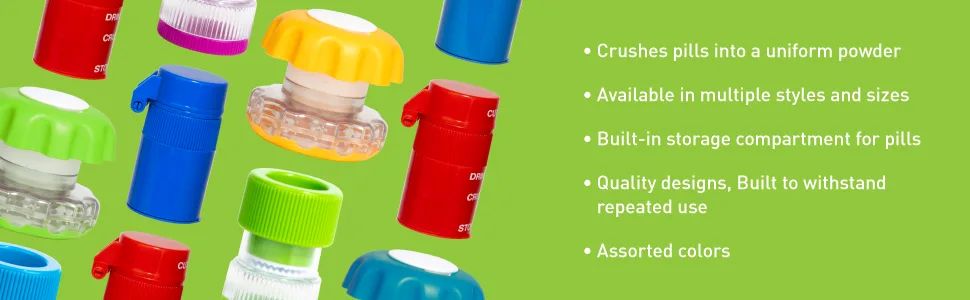 EZY DOSE Ezy Dose Pill Crusher and Grinder, Colors may vary, 1 Count - ezy dose pill crushers benefits