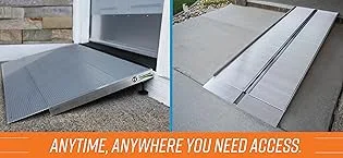 EZ-ACCESS Transitions Rubber Angled Entry Mat, Black, 1.5 Inch Rise Black Standard 1.5 Inch Rise - EZ-ACCESS Ramps