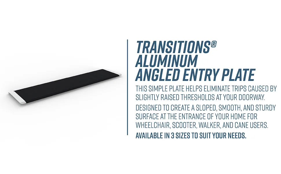 EZ-ACCESS TRANSITIONS Angled Entry Plate, 12" x 32" 12 Inch (Pack of 1) Plate - entry plate