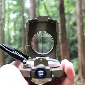 Eyeskey Multifunctional Military Sighting Navigation Compass with Inclinometer | Impact Resistant & Waterproof Compass for Hiking, Camping EK-76-Green - sighting window