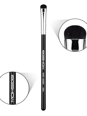 Eyeshadow Smudge Brush Short Shader Precision Makeup Brush High-End Small Eyeshadow Brush for Creasing & Cat Eye Makeup Look - Premium Quality - Cruelty Free E806 Black - Eyeshadow Smudge Brush