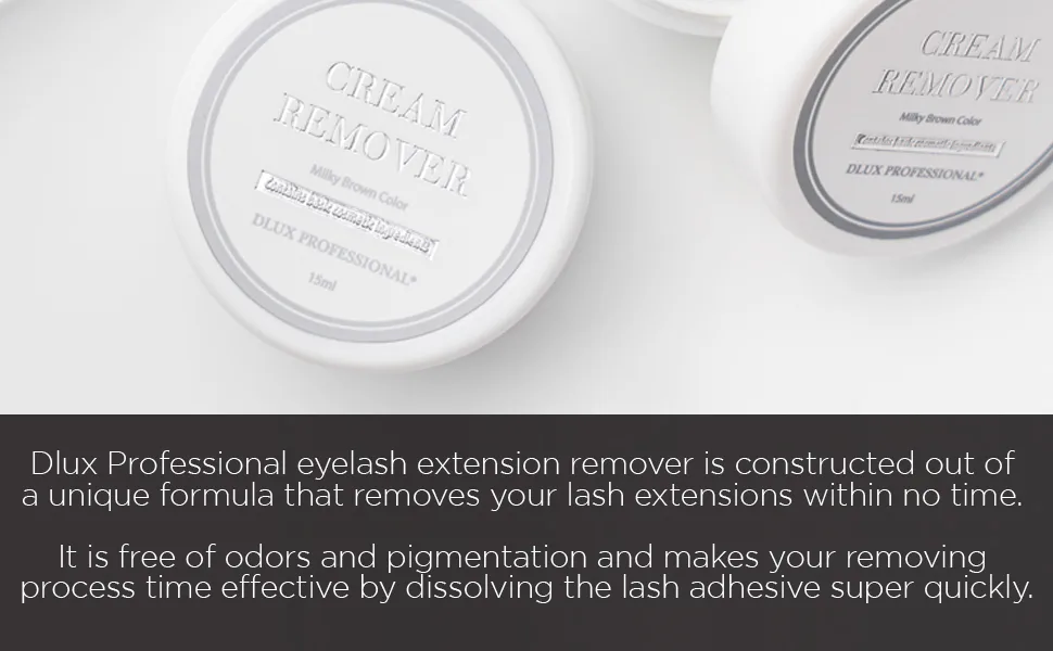 Eyelash Extensions Cream Glue Remover - 15ml, Natural Pigment, Professional Eyelashes Extensions Adhesive Remover Cream Type, Fast Dissolution, Eyelash Extension Supplies, Oatmeal Color - product information 3