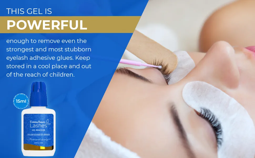 Eyelash Extension Remover and Lash Remover for Lash Extensions - Eyelash Glue Remover Dissolves Eyelash Extension Glue by Existing Beauty Lashes 15 ml 1 Pack - Existing Beauty Lashes, Eyelash Extension Remover, Lash Remover For Lash Extensions