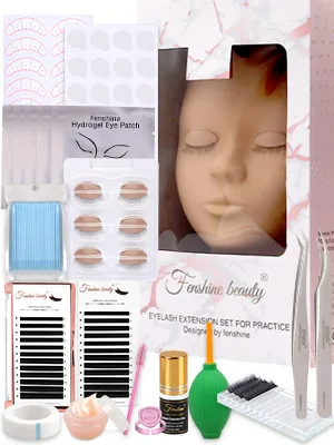Eyelash Extension Kit, Silicone Mannequin Head With Replaced Eyelids Lash Training Set, Lash Extension Supplies Lash Training Practice Kits for Eyelash Extensions Beginners 131 Piece Set - product information 22
