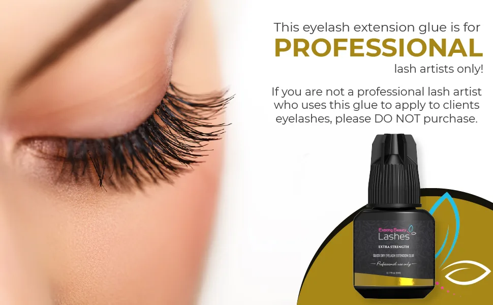 Eyelash Extension Glue Extra Strong Professional Lash Glue for Eyelash Extensions - Drys in 1-2s with 6-7 Week Retention by Existing Beauty Lashes 5ml 1 Pack - Existing Beauty, Existing Beauty Lashes, Extra Strong Eyelash Extension Glue, Eyelash Glue