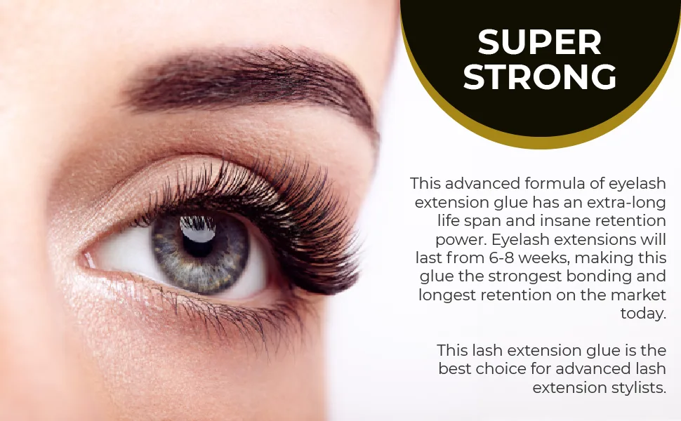 Eyelash Extension Glue Extra Strong Professional Lash Glue for Eyelash Extensions - Drys in 1-2s with 6-7 Week Retention by Existing Beauty Lashes 5ml 1 Pack - Existing Beauty, Existing Beauty Lashes, Extra Strong Eyelash Extension Glue, Eyelash Glue