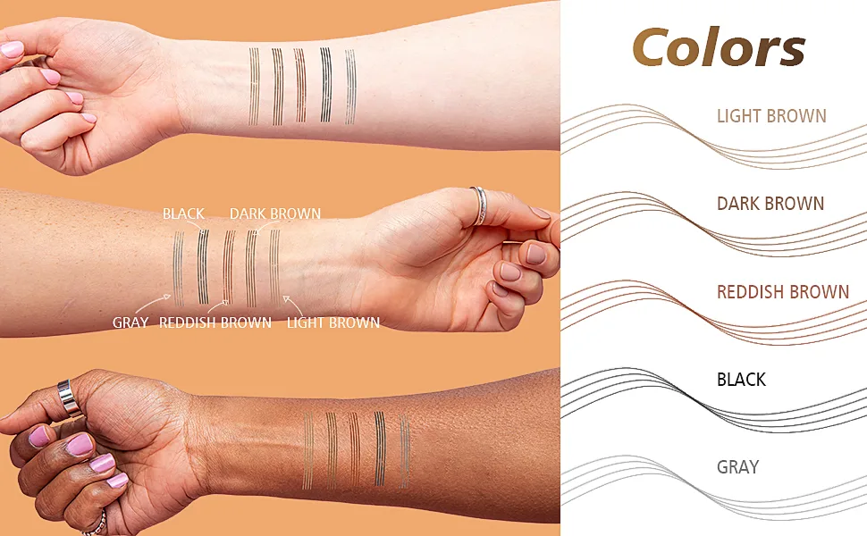 Eyebrow Pencil Eyebrow Microblading Pen - Eye Makeup Eyebrow Pen Micro 4 Point Brow Pen Lift & Snatch Eyebrow Microblading Pen Long-Lasting Waterproof Natural Eyebrow Hair (Dark Brown) - product information 5
