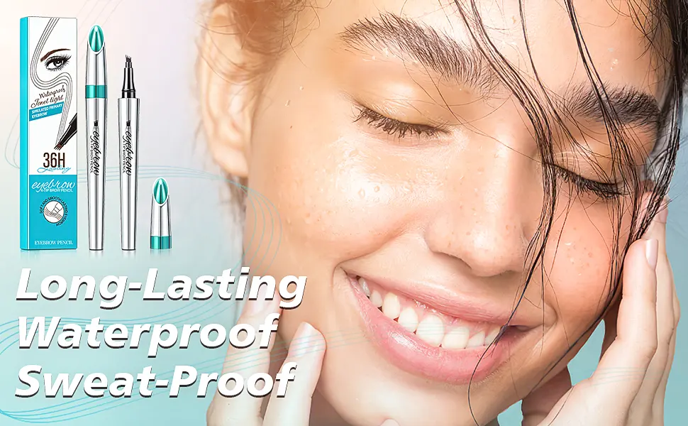 Eyebrow Pencil Eyebrow Microblading Pen - Eye Makeup Eyebrow Pen Micro 4 Point Brow Pen Lift & Snatch Eyebrow Microblading Pen Long-Lasting Waterproof Natural Eyebrow Hair (Dark Brown) - product information 6