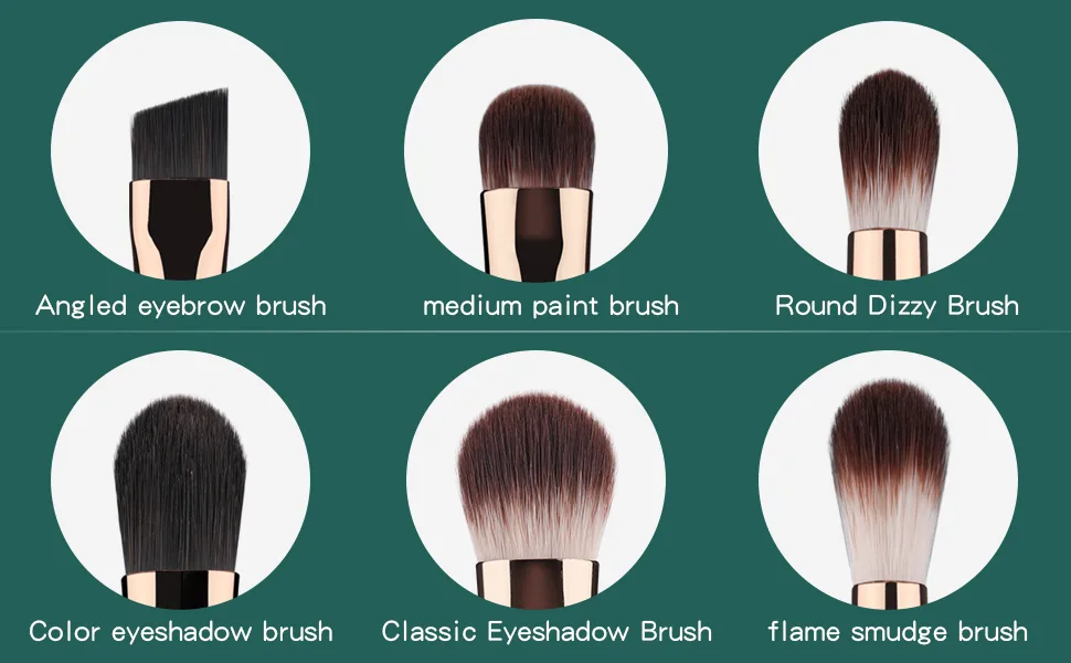 Eye Makeup Brush Set, 6 Pcs Professional Blending Eyeshadow Makeup Brushes for Concealer Eyebrows Eyeliner, Soft Hairs & Wood Handle - eye blending brush, large eyeshadow brush, conclear brush, medium eyeshadow brush,silkworm brush