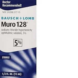 Eye Drops by Muro 128, Temporary Relief for Corneal Edema, 5% Solution, 0.5 Fl Oz 5% Solution - 15mL - product information 2