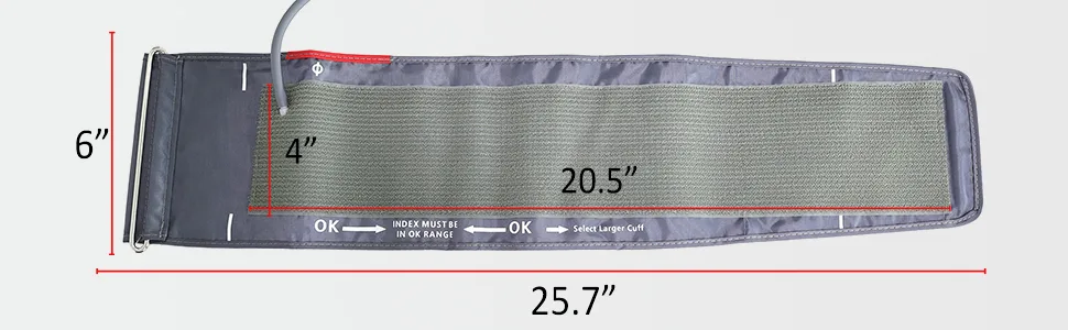 Extra Large Blood Pressure Cuff, ELERA 9-20.5 Inches (22-52CM) XL Replacement Cuff for Big Arm, Compatible with Omron BP, Cuff Only - product information 2