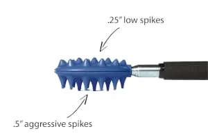 Extendable Cactus Back Scratcher, ABS Plastic, Relieves Itching on Back, Neck, Head, Beard, and Body, 16 Spikes per Side, 8.5 Inches Compact to 24.5 Inches Extended (Blue) Light Blue - product information 3