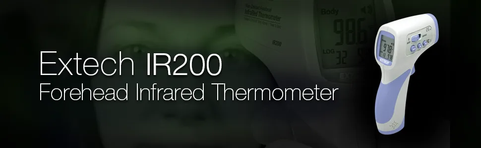 Extech IR200 Non-Contact Forehead Infrared Thermometer,White - Extech, IR200, Extech IR200, IR thermometer, forehead thermometer