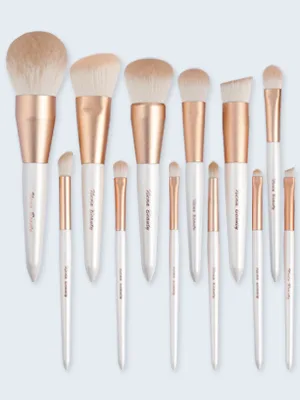 EVRCHGIEA Professional Makeup Brushes Set Concealers Foundation Blending Eye Shadow Blush Concealers Makeup Brush Kit (White 12pcs) - makeup brushes factory