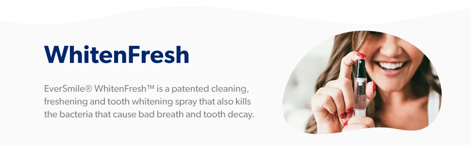 EverSmile WhitenFresh On-The-Go Teeth Whitening & Breath Freshening Spray - 2 Pack 0.34 Fl Oz (Pack of 2) - Eversmile WhitenFresh