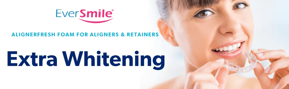 EverSmile AlignerFresh Extra Whitening Aligner & Retainer Cleaning Foam, Aligner Cleaner and Whitener Foam - extra whitening