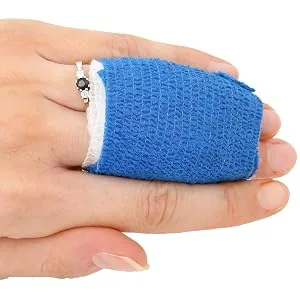Ever Ready First Aid Self Adherent Cohesive Bandages 3" x 5 Yards - 6 Count, Rainbow Colors 6 Count (Pack of 1) - blue image