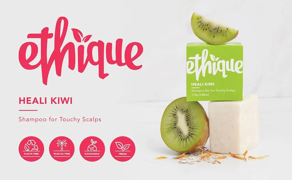 Ethique Heali Kiwi Solid Dandruff Shampoo Bar - 3.88oz - 1Ct Kiwi 1 Pack - Ethique, Heali Kiwi - Shampoo for Dandruff or Scalp Problems