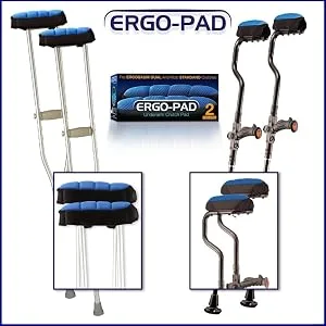 ErgoPAD- Soft Ergonomic Double-layer Foam Padding for Walking Arm Crutches - Universal Underarm Double Padded Forearm Handle Crutch Pillow Covers with Lateral Cushioned Support (2 unit pack-Universal) - product information 2