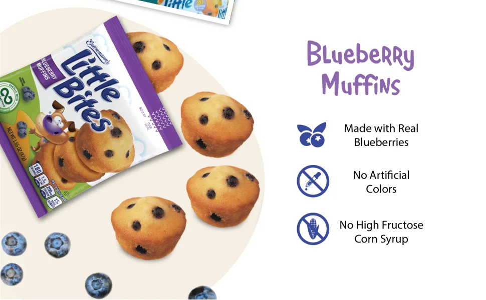 Entenmann's Little Bites Blueberry Mini Muffins made with Real Blueberries, 20 Count - unspecified