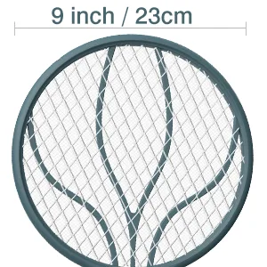 Endbug Rechargeable Fly Swatter Racket Handheld Bug Zapper with LED Light, USB Charging Electric Mosquito, Fly Insect Killer Indoor Outdoor (Navy Blue) 1 Blue - electric fly swatter