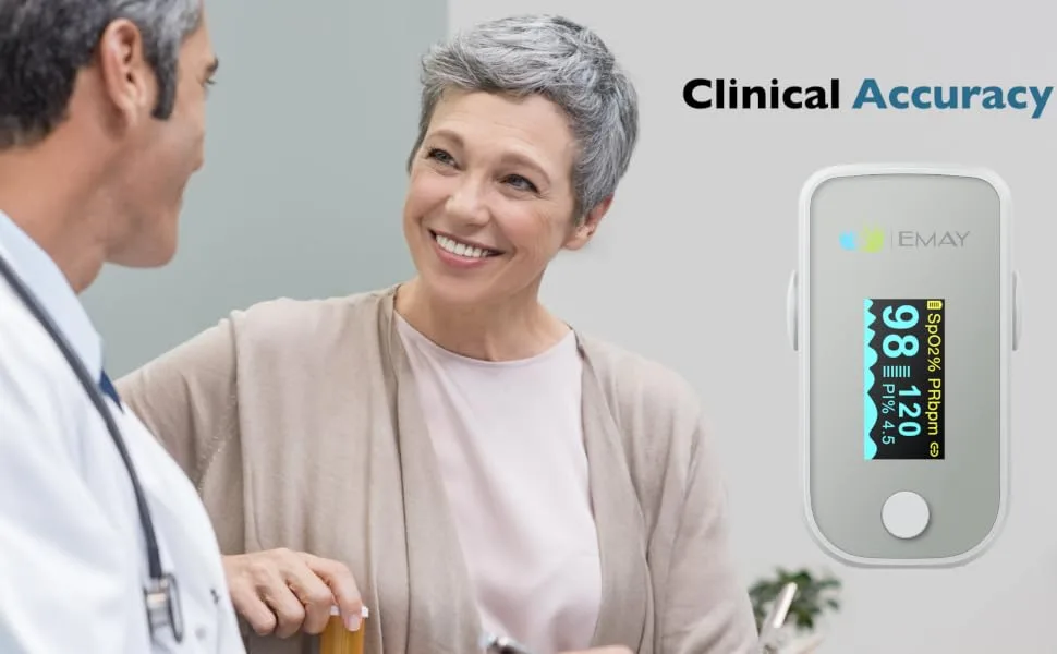 EMAY Bluetooth Pulse Oximeter Fingertip | Blood Oxygen Saturation & Heart Rate Monitor | Compatible with iOS & Android Smartphones - product information 7