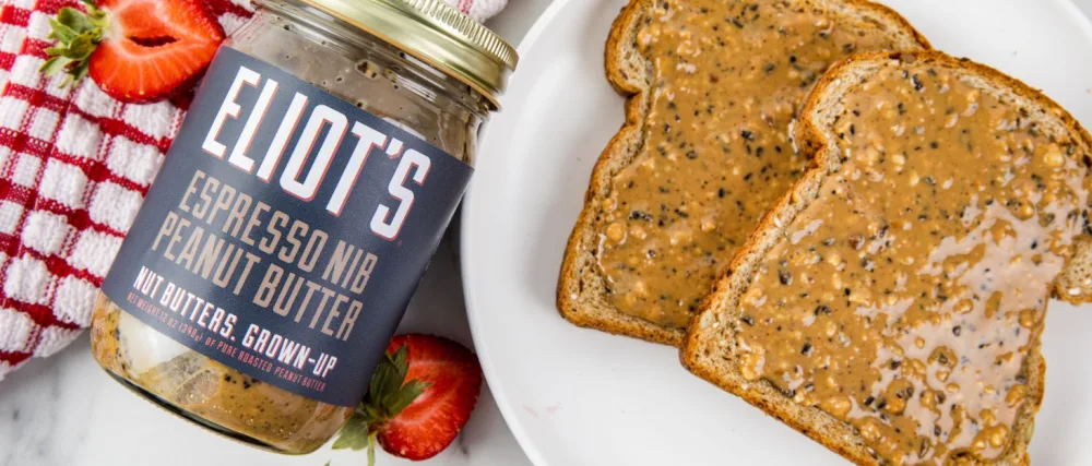 Eliot's Nut Butters Natural No Sugar Added Crunchy Peanut Butter, Low Carb, Keto Friendly, Espresso Nib, 12 Ounce - eliot