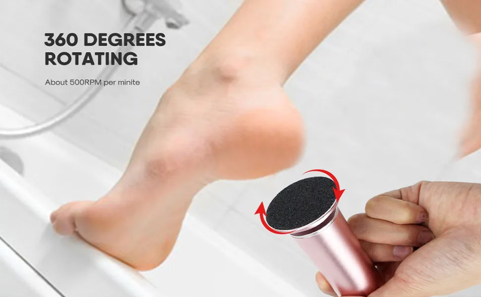 Electric Callus Remover, Ravifun Foot File Pedicure Tool with Speed Controller and 60pcs Replacement Sandpaper Disk for Men Women Dead Dry Crack Skin Calluses - 970 600