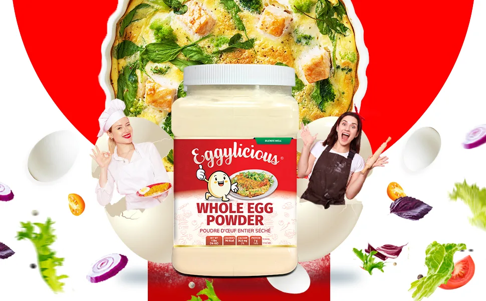 Eggylicious Whole Egg Powder, Dried Natural Protein Powder, Made from Fresh Eggs, White & Yolk mixed, Pasteurized, Non-GMO, No Additives, Used for Baking Icing,1lbs(16oz) - product information 1