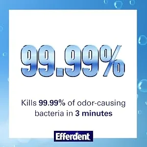 Efferdent Denture Cleanser Tablets, Complete Clean, Tablets, Multicolor, 252 Count - Kills 99.99% of odor-causing bacteria in 3 minutes