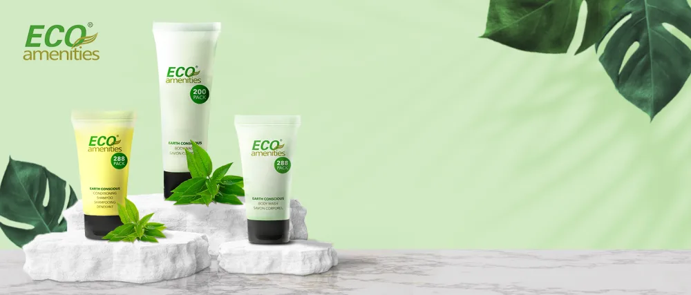 ECO Amenities Smooth Shave Disposable Razor with Cream, Individually Wrapped Paper Box, 100 Set per Case - Three Eco Amenities Tubes
