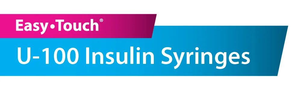 EasyTouch U-100 Insulin Syringe with Needle, 29G 1cc 1/2-Inch (12.7mm), Box of 100 29G 1cc 1/2" (12.7mm) - Easy Touch Insulin syringe