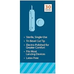 EasyTouch Twist Lancets - 30 G, (100 per Box) - product information 2