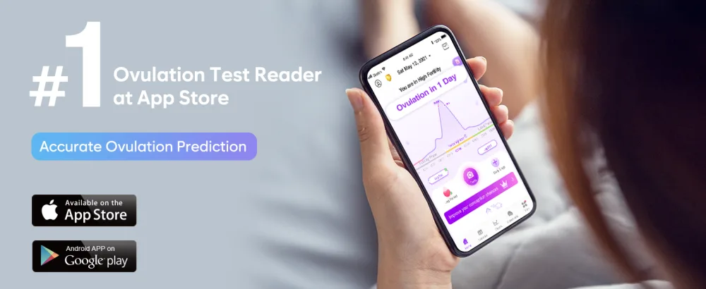 Easy@Home Ovulation Test Strips, 100 Pack Fertility Tests, Ovulation Predictor Kit, FSA Eligible, Powered by Premom Ovulation Predictor iOS and Android App, 100LH+100 Urine Cups - ovulation test