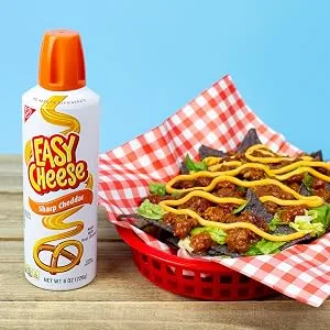 Easy Cheese Cheddar Cheese Snack, 8 oz - Easy Cheese Toppers