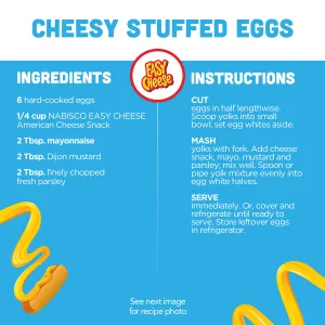 Easy Cheese American Cheese Snack, 12 - 8 oz Cans - image
