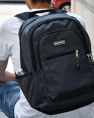 Eastsport Stadium Approved Clear Bag w/Adjustable Crossbody Strap 12 x 10 x 6  See Through Transparent Messenger Bag Light Gray - Eastsport Basic tech backpack