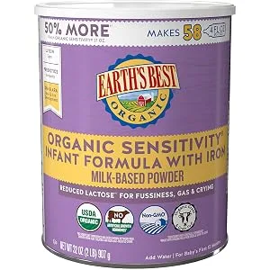 Earth's Best Organic Low Lactose Sensitivity Infant Formula with Iron, Milk-Based Powder, 32oz. - product information 5