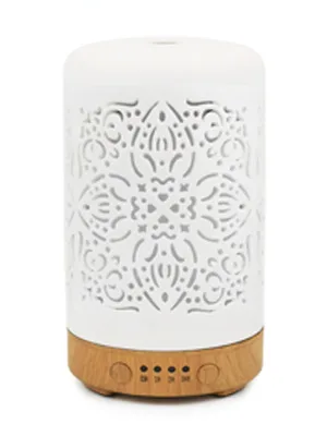 Earnest Living Essential Oil Diffuser White Ceramic Diffuser 100 ml Timers Night Lights and Auto Off Function Home Office Humidifier Aromatherapy Diffusers for Essential Oils Ceramic Elegance (Set of 1) - product information 2